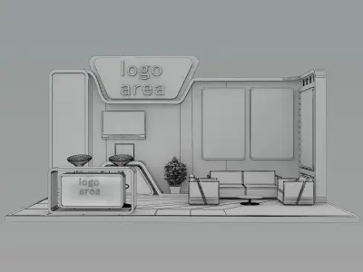 Booth Exhibition Stand a6 3D model