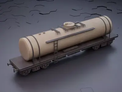Railwagon Tank 3D model