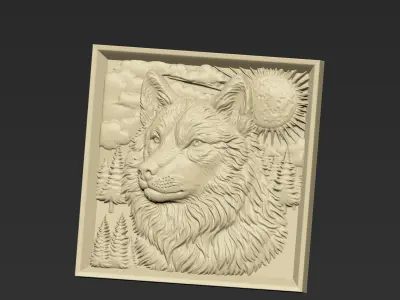 Wolf Head A18 3D print model