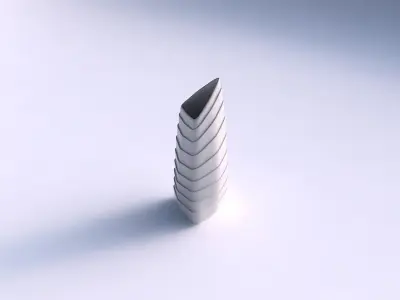 Vase tipped triangle with horizontal layers 3D print model