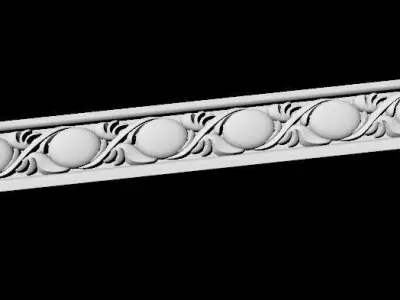 Central decor ornament for furniture 3D model 151
