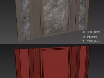 Decorative V89 Wall Panels 3D model