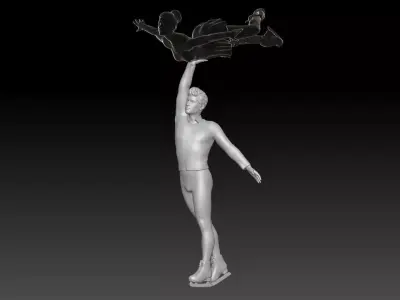 figure skating boy 4 3D print model