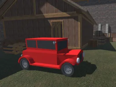 Classic Car Low Poly Free low-poly 3D model