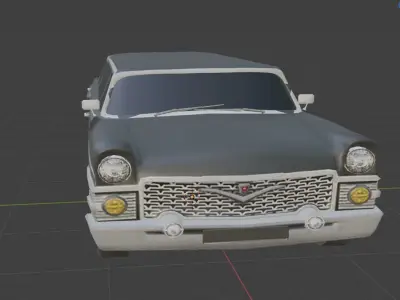 president car Low-poly 3D model