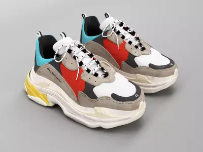 balenciaga triple s trainers 3D model