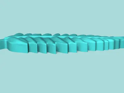 Toothed Leaf - Silicone Mold Maker - Template 3D print model