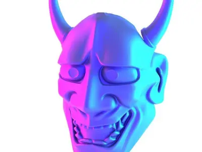  Japanese Hannya Painful Laugh Nipponese mask toy 3D print model