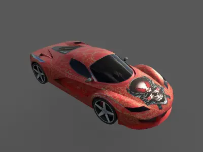 low poly AR vr car Low-poly 3D model