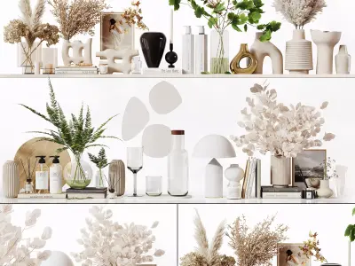 Decorative Set 253 Low-poly 3D model