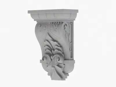 Scroll Corbel 63 3D model