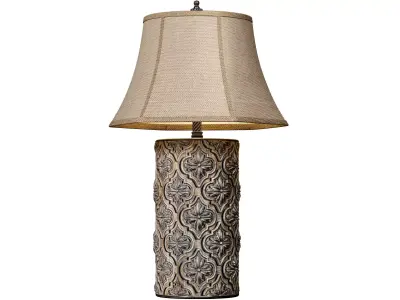 Aged Bronze Arabic Oriental Nightstand bedside Table Lamp 3D model