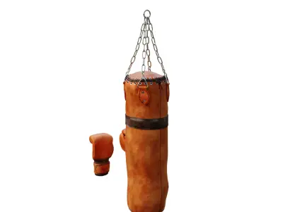 Heavy Bag Gloves Low-poly 3D model