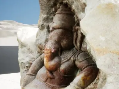 Ganesh and shiva - Two Sided Stone Statue - 3D Model 3D model