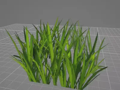 low poly grass triangle shaped Free low-poly 3D model