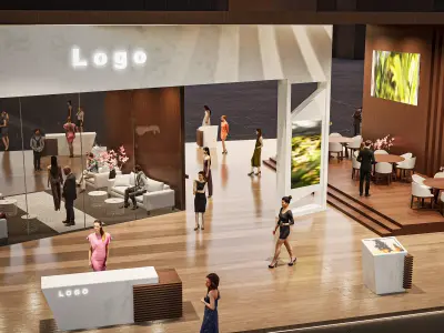 exhibition Low-poly 3D model 19