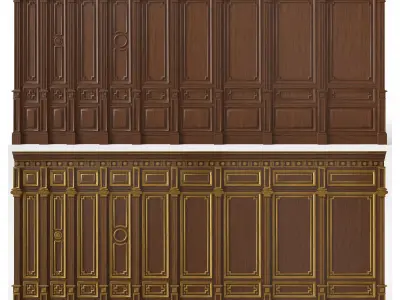 Wooden panel 03 01 3D model