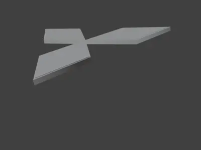 Mitsubishi emblem Low-poly 3D model