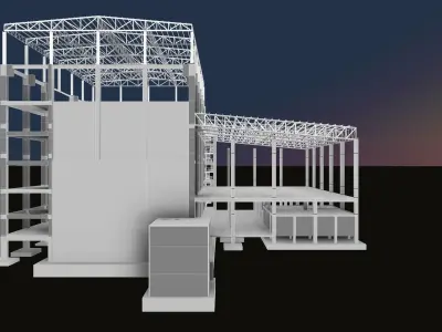 Factory structure by REVIT 24R06 3D model