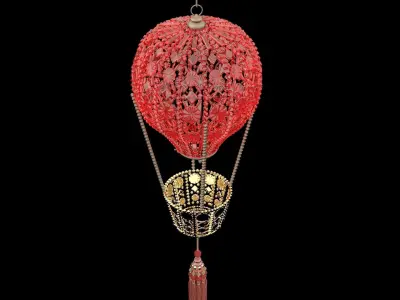 Chinese red lantern  3D model