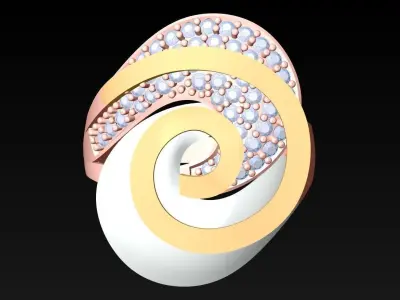 Diamond Ring - Womens Rings - SN698 3D print model