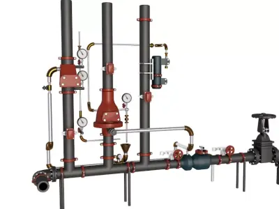 Industrial Pipes collection 3D model