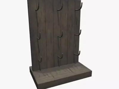 Medieval Jewelry Stand V02 Low-poly 3D model