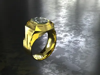 A ring designed in Rhino inspired from Asgard  3D print model