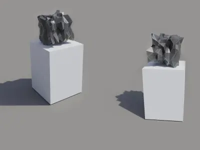 Sculptures 01 Unity Asset Low-poly 3D model