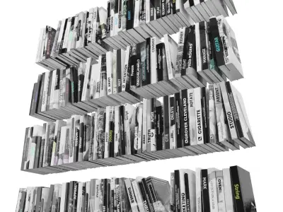 Books 150 pieces 2-2-5 Low-poly 3D model