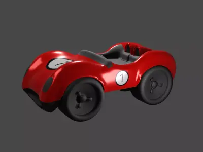 Cartoon Car Low-poly 3D model