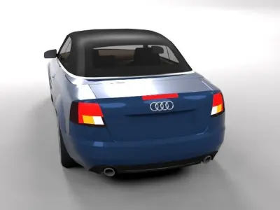 AUDI A4 CABRIO CLOSED LOWPOLY Low-poly 3D model