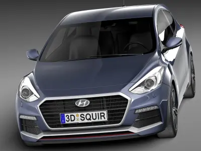 Hyundai i30 Turbo 3-door 2015 3D model