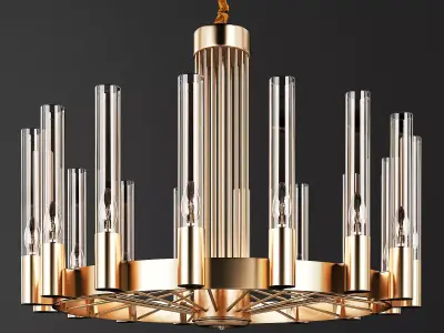 ART LUXURY CHANDELIER 2 Low-poly 3D model