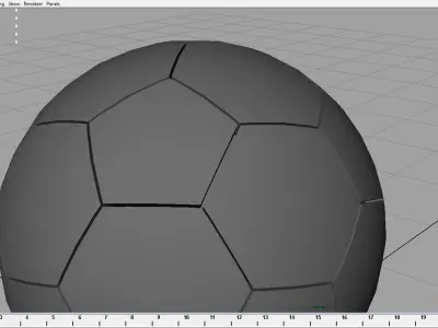football ballon Low-poly 3D model