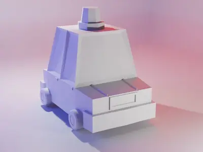 police car 3d Low-poly 3D model