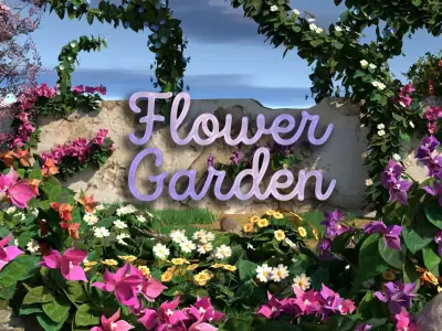 Flower Garden Toolkit for Blender with Geometry Nodes 3D model
