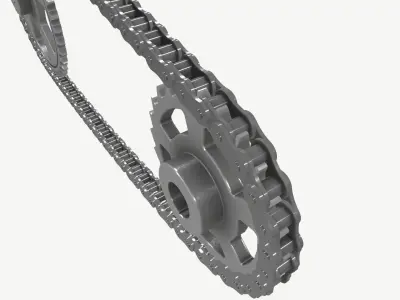 Chain gear  Low-poly 3D model