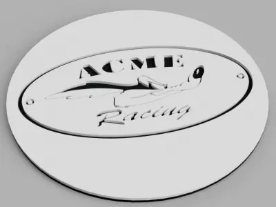Acme Racing Wile E El Coyote Roadrunner Logo Coasters Free 3D print model