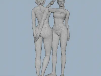 Summer Girls Free 3D model