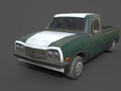 Generic PickUp Green Low-poly 3D model