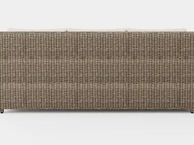 Layton sofa vintage 3-seat Low-poly 3D model