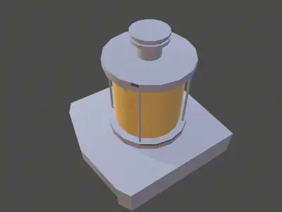 Oil Filter Low-poly 3D model