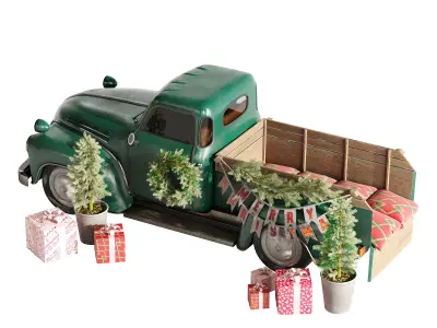 christmas truck 3D model