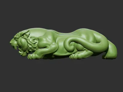 attacking tiger 3D print model