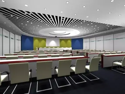 Luxury architectural Hall Lobby 3D model