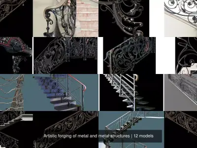 Artistic forging of metal and metal structures 3D Model Collection