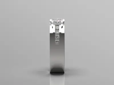 gold diamond ring mr0067 3D print model