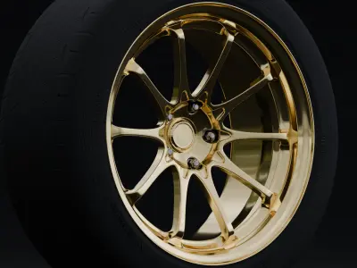 Volk Racing CE28N Aftermarket Wheel Low-poly 3D model