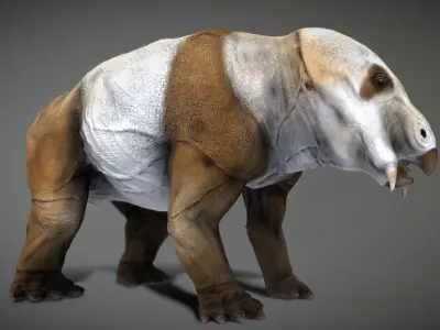 Placerias  Low-poly 3D model